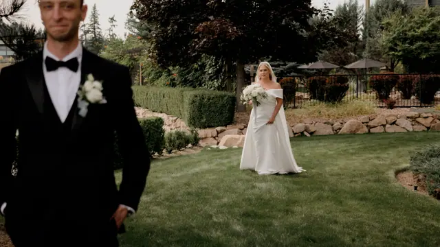 First look: Nadia & Dean's wedding at Predator Ridge, Vernon. Still from the Pixel Pro wedding film.